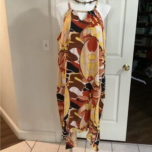 Ashley Stewart Multicolor Abstract Dress
